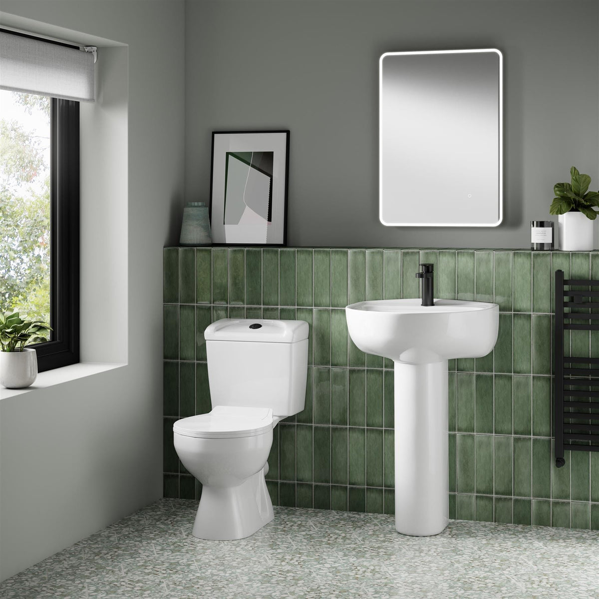 Aquarius Bathrooms Close Coupled Toilet Aquarius Sydney Rimless Open Back Close Coupled Toilet with Seat