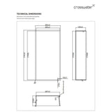 Crosswater Shower Niche Crosswater Rectangular Shower Niche with LED - 610 x 305 x 120mm