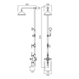 Vado Exposed Shower Set Booth & Co. Axbridge Exposed 2 Outlet Shower Set with Fixed Shower Head and Handset