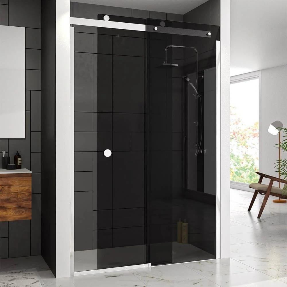 Merlyn Slding Shower Door 1400mm / Right Hand Merlyn Series 10 Sliding Shower Shower Door in Chrome with Smoked Glass