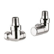Crosswater Radiator Valve Crosswater Round Corner Manual Radiator Valves in Chrome