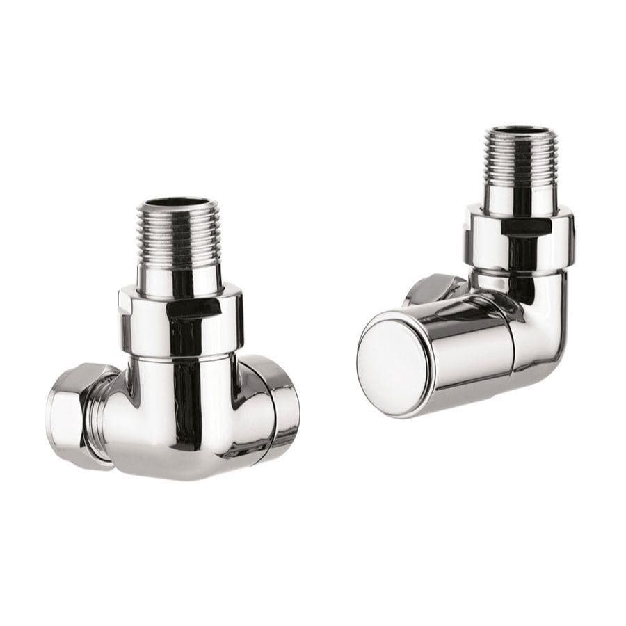 Crosswater Radiator Valve Crosswater Round Corner Manual Radiator Valves in Chrome