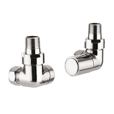 Crosswater Radiator Valve Crosswater Round Corner Manual Radiator Valves in Chrome