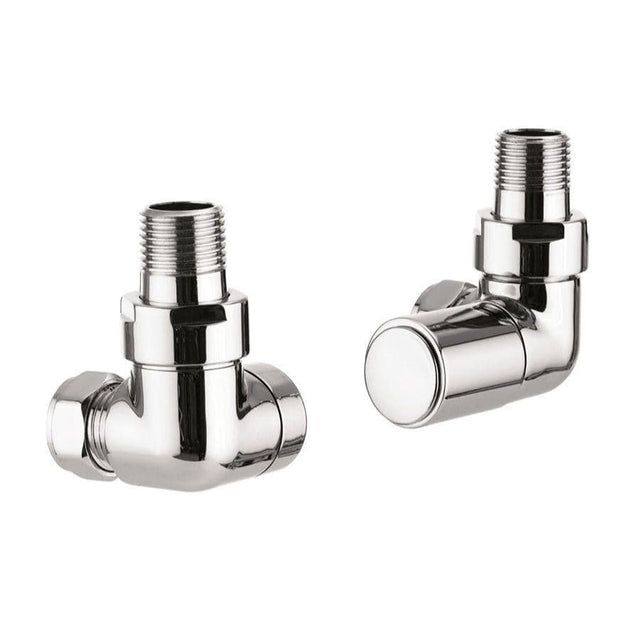 Crosswater Radiator Valve Crosswater Round Corner Manual Radiator Valves in Chrome