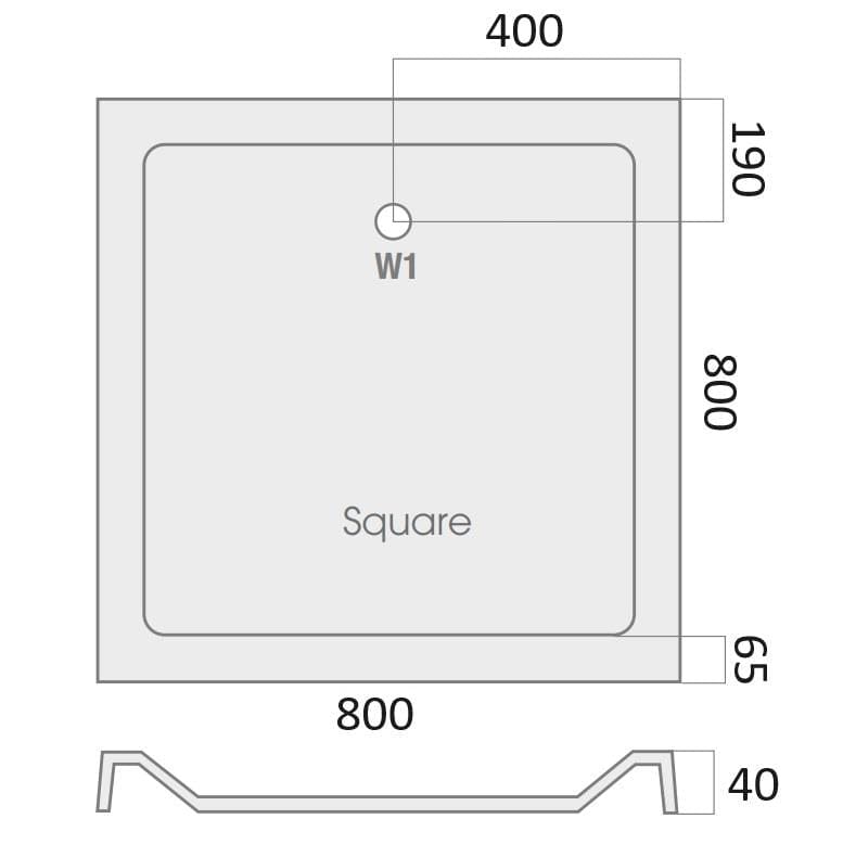 Aquarius Square Shower Tray Aquarius Vital Stone Resin Square Shower Tray