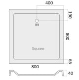 Aquarius Square Shower Tray Aquarius Vital Stone Resin Square Shower Tray