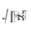 Imex Bath Shower Mixer Chrome Imex Blade Bath Shower Mixer Tap with Kit (Incl Hose, Handset And Wall Bracket)