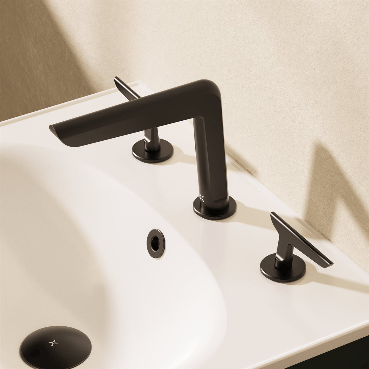 Crosswater 3 Tap Hole Basin Set Crosswater Foile 3 Hole Basin Mixer Tap