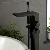 Vado Freestanding Bath Filler Black Vado Omika Floor Standing Bath Shower Mixer Tap with Shower Kit