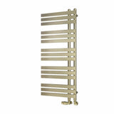 Eastbrook Designer Towel Radiator 1200 x 500mm / Electric Only Eastbrook Leonardo Straight Vertical Heated Towel Rail in Brushed Brass
