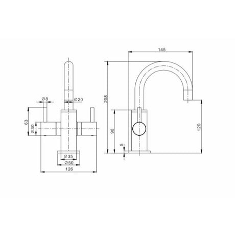 Crosswater Mono Basin Tap Crosswater MPRO Mini Monobloc Basin Mixer Tap in Chrome