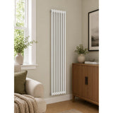 Aquarius Bathrooms Column Radiator 1800 x 425mm Aquarius Foundry Vertical 2 Column Radiator in White