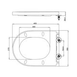 Britton Stadium Carbamide Soft Close Toilet Seat in Gloss White