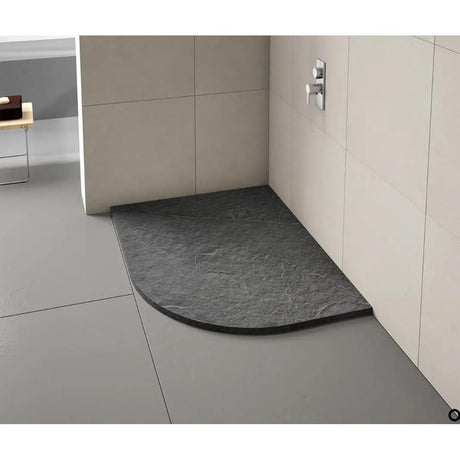 Merlyn Offset Quadrant Shower Tray Graphite Slate Black / 1000 x 800 Right Hand Merlyn Truestone Offset Quadrant Shower Tray