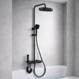 Sagittarius Exposed Shower Set Black Sagittarius Storm 4 Outlet Thermostatic Shower Set with Bath Filler and LED Temperature Display