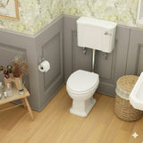 Imex Low Level Toilet White Imex Wyndham Traditional Low Level Toilet with Soft Close Wooden Seat