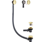 Aquarius Bath Waste Brushed Brass Aquarius Zanelli Click Clack Bath Waste and Overflow