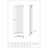 Aquarius Bathrooms Column Radiator Aquarius Athens Single Vertical Column Radiator in Anthracite