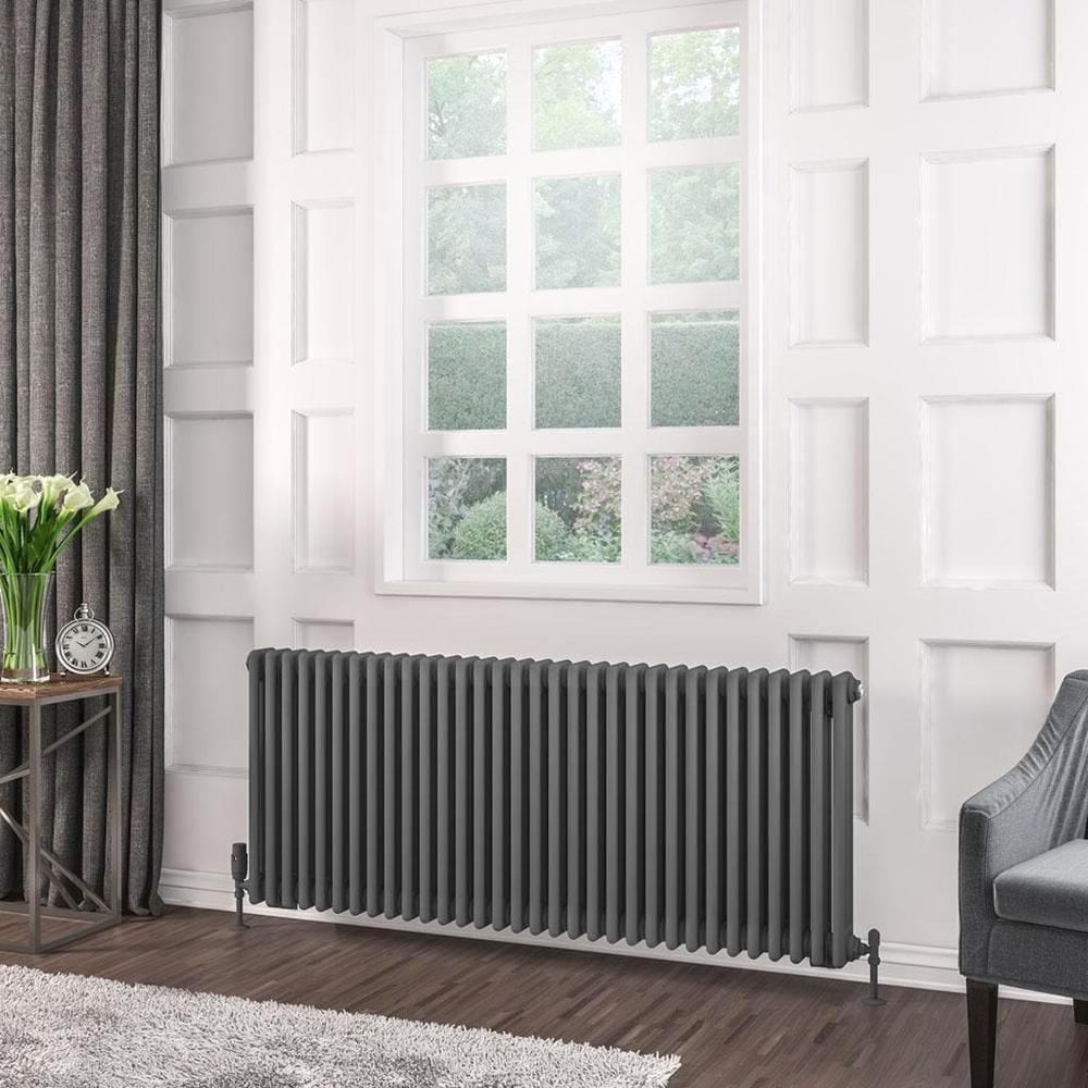 Eastbrook Rivassa Traditional 3 Column Radiator in Matt Anthracite