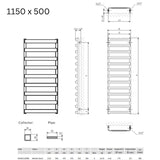 Crosswater Designer Towel Radiator Crosswater Air Designer Towel Radiator in Soft White Matt