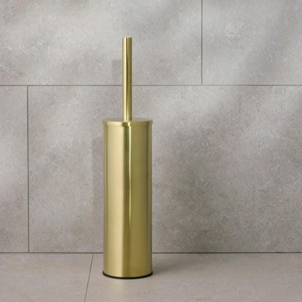 Miller Toilet Brush Brushed Brass Miller Signature Freestanding Toilet Brush Set