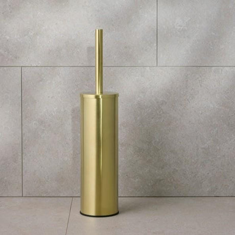 Miller Toilet Brush Brushed Brass Miller Signature Freestanding Toilet Brush Set