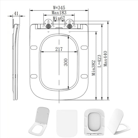 Eastbrook Toilet Seat Eastbrook Beddington Soft Close, Quick Release Toilet Seat