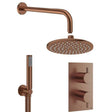 Crosswater Concealed Shower Set Brushed Bronze / 200mm Shower Head Crosswater MPRO 2 Outlet 2 Handle Thermostatic Shower Valve with Kit