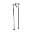 JTP Freestanding Bath Filler Nickel JTP Grosvenor Cross Freestanding Bath Shower Filler