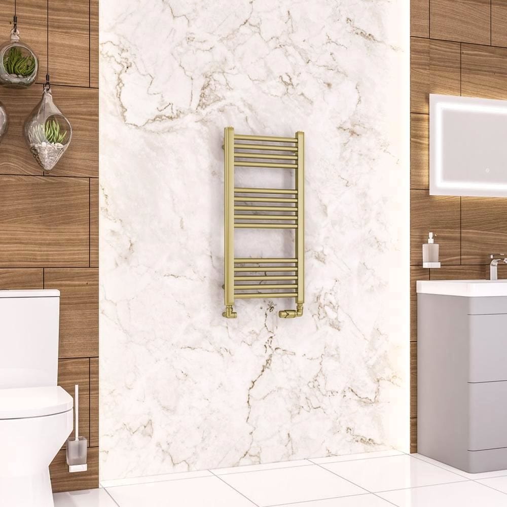 Eastbrook Wendover Straight Heated Towel Rail in Brushed Brass