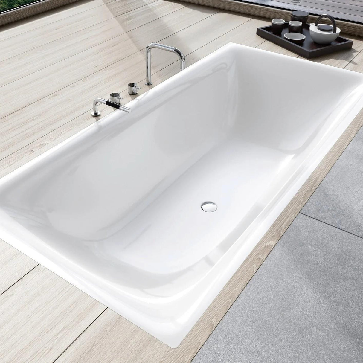 Kaldewei Double Ended Bath Kaldewei Silenio Double Ended Steel Bath with Leg Set