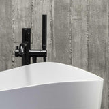 Roca Modern Freestanding Bath Roca Ohtake Oval Freestanding Stonex® Oval Japanese Bath with Click-Clack Waste