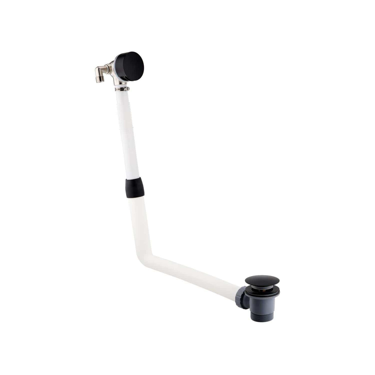 JTP Bath Waste Matt Black JTP VOS Bath Filler with Click Clack Waste