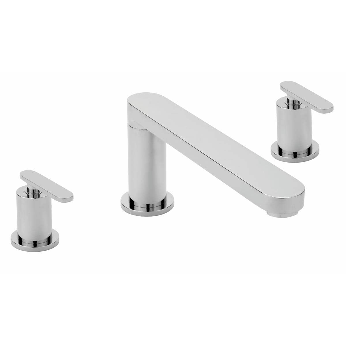 Sagittarius Bath Mixer Sagittarius Eclipse Flat Swivel Spout 3 Hole Bath Mixer Tap in Chrome