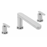 Sagittarius Bath Mixer Sagittarius Eclipse Flat Swivel Spout 3 Hole Bath Mixer Tap in Chrome