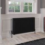 Eastbrook 600 x 1010 / Central Heating Eastbrook Rivassa Traditional 4 Column Radiator in Matt Black