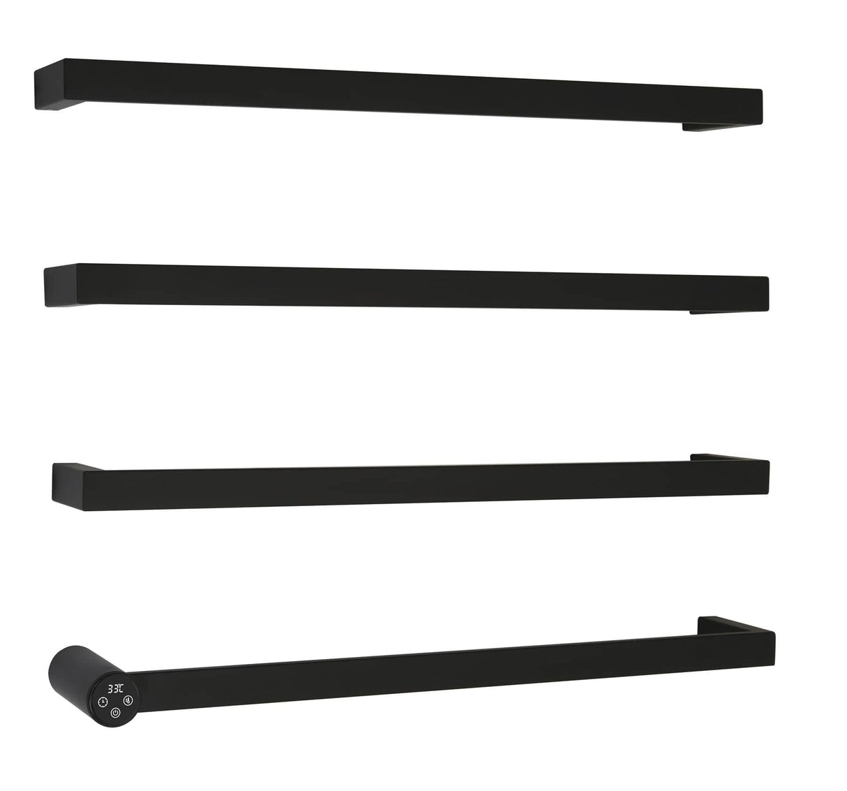 JTP Designer Towel Radiators Matt Black JTP ZYON Designer Towel Radiator - 630 x 486mm - Electric Only