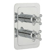 JTP Concealed Shower Valve Chrome JTP Grosvenor Cross 2 Outlet, 2 Handle, Thermostatic Vertical Concealed Thermostatic Shower Valve