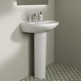 Ideal Standard Pedestal Basin Ideal Standard Eurovit+ 550mm One Taphole Basin and Pedestal
