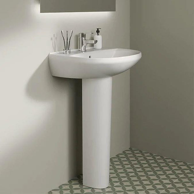 Ideal Standard Pedestal Basin Ideal Standard Eurovit+ 550mm One Taphole Basin and Pedestal