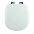 Imperial Toilet Seat White / Chrome Imperial Radcliffe Solid Wood Painted Toilet Seat with Soft Close Hinges