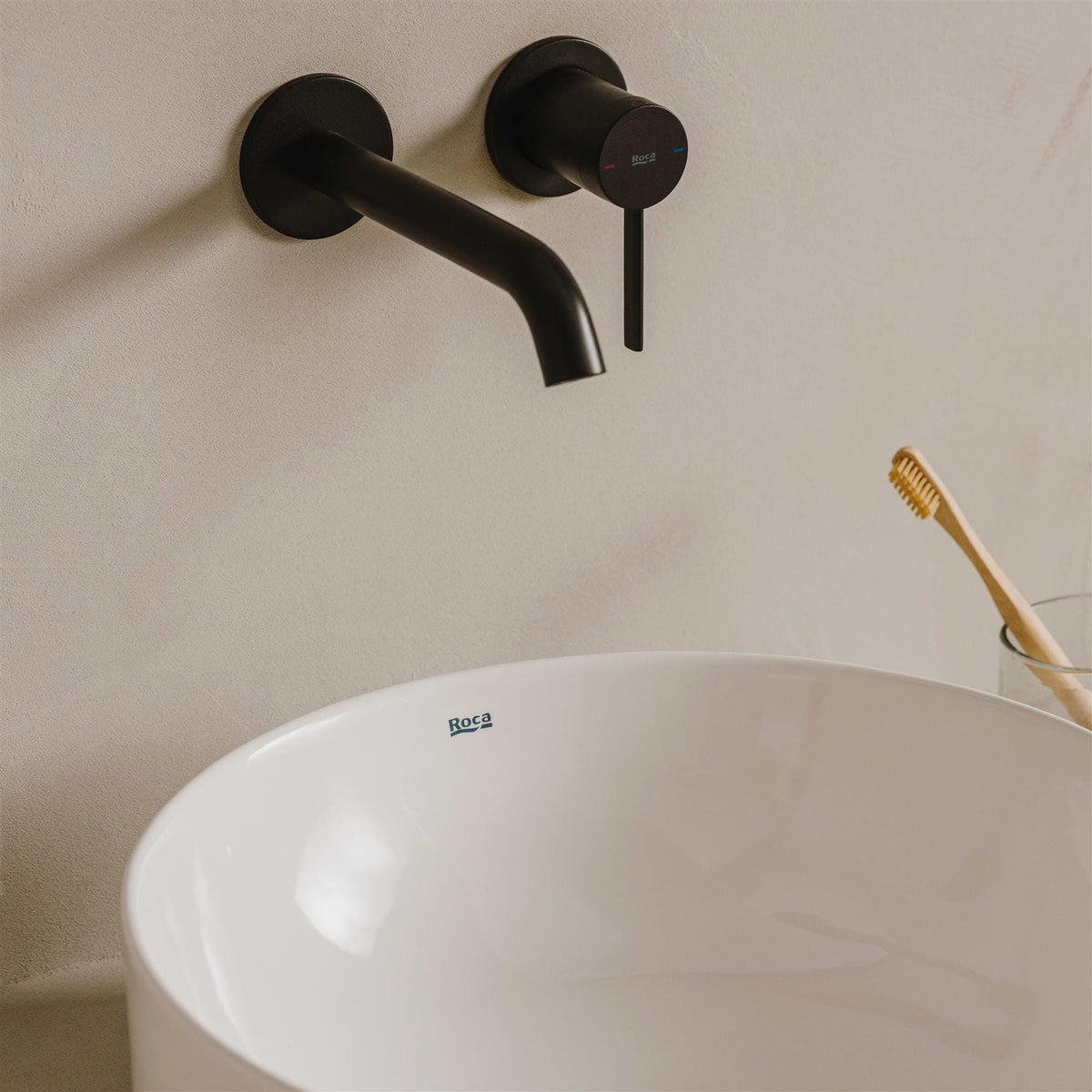 Roca Countertop Basin Roca Ona 370mm Round Fineceramic® Countertop Basin