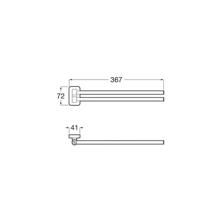 Roca Towel Rails and Rings Roca Sonata Double Swivel Towel Rail