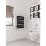 Eastbrook Designer Towel Rail 800 x 600 / Central Heating Eastbrook Helmsley Straight Vertical Designer Towel Rail in Matt Black