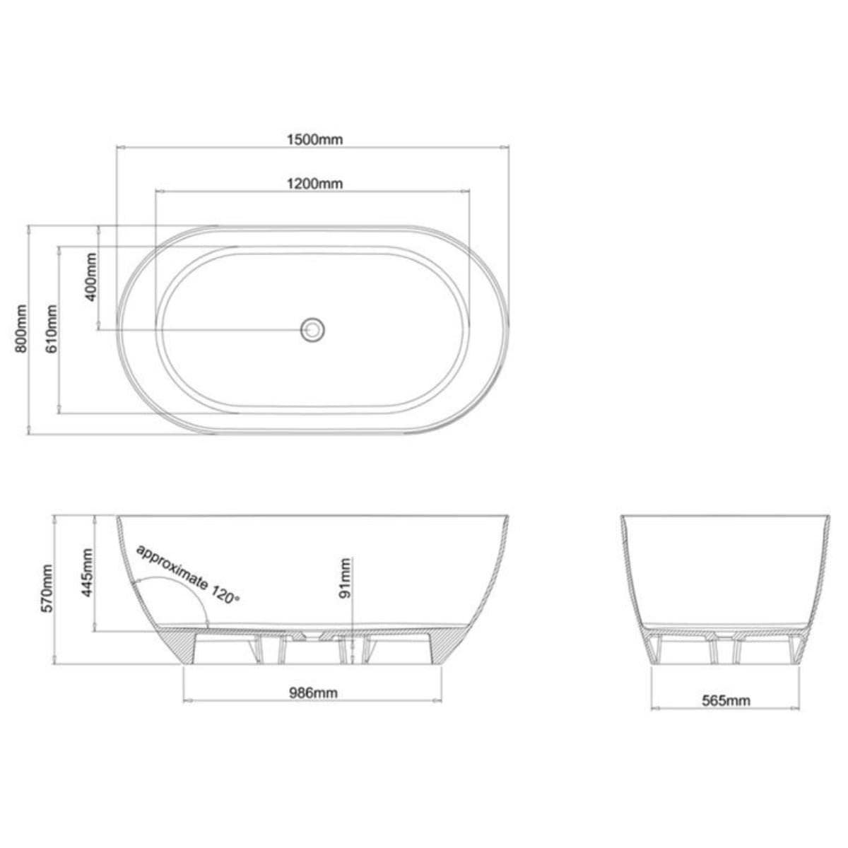Crosswater Modern Freestanding Bath Crosswater MPRO Freestanding Bath