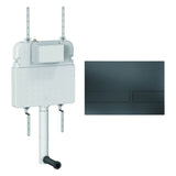 Crosswater Concealed Cistern Venue Plate in Slate Crosswater Dual Flush Slimline Concealed Cistern Set with Flush Plate  - 508 x 80 x  550mm