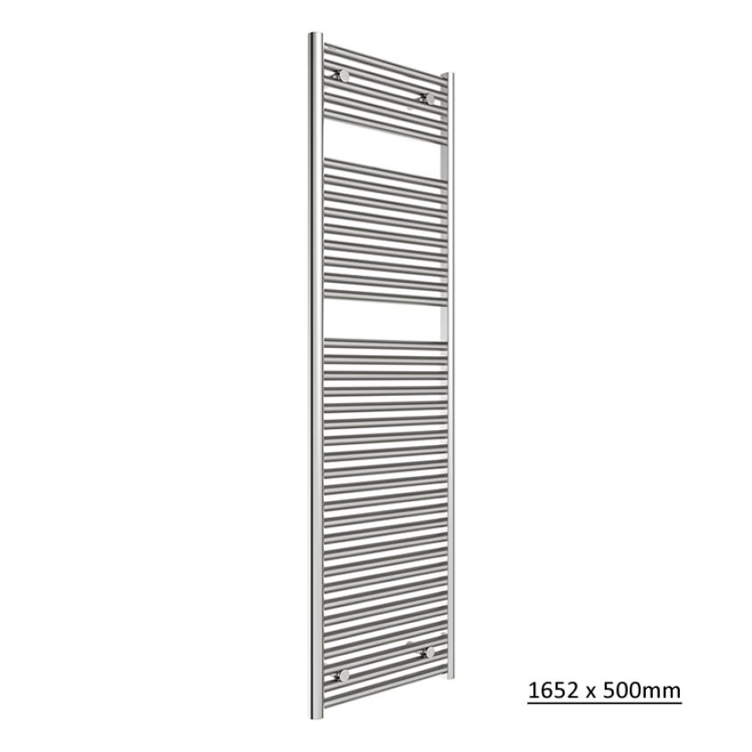 Tissino Ladder Rails 1652 x 500 / Central Heating Tissino Hugo2 Designer Towel Radiator in Chrome