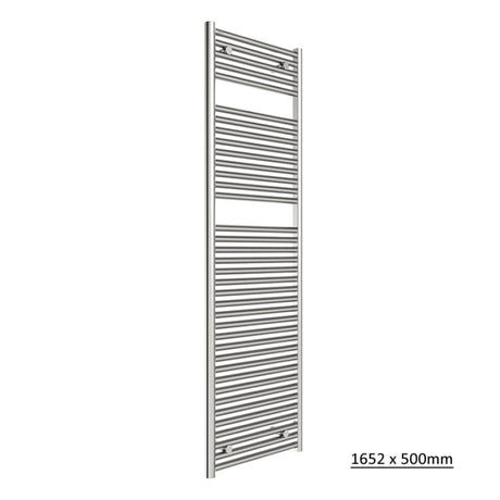 Tissino Ladder Rails 1652 x 500 / Central Heating Tissino Hugo2 Designer Towel Radiator in Chrome