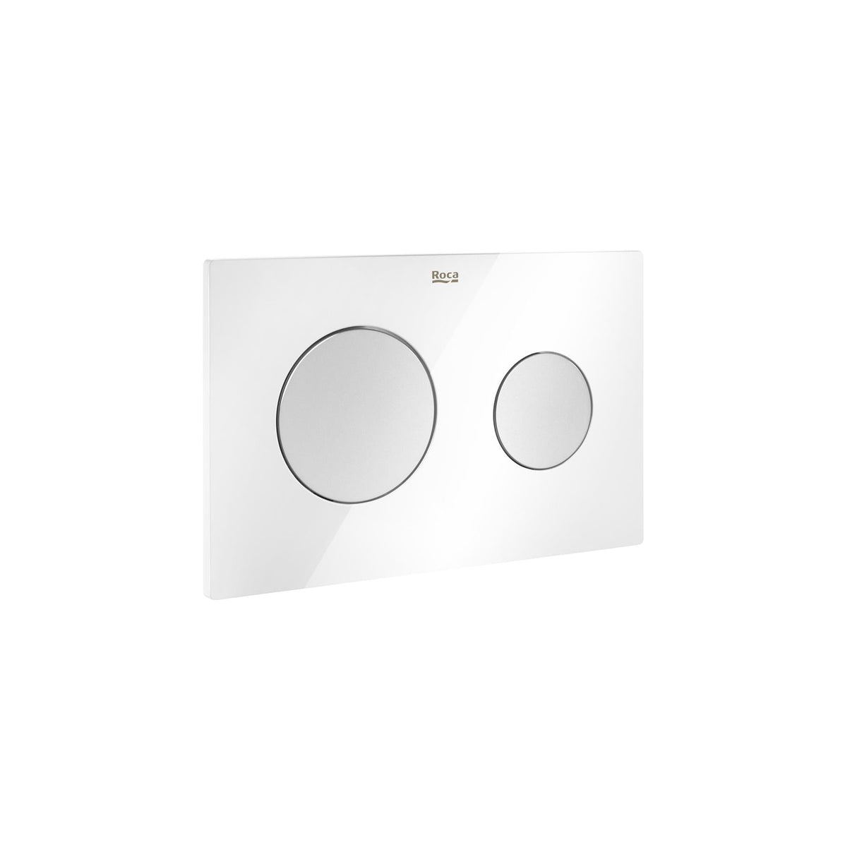 ROCA Flush Plate White/Grey ROCA Duplo One PL10 Flush Plate with Round Buttons