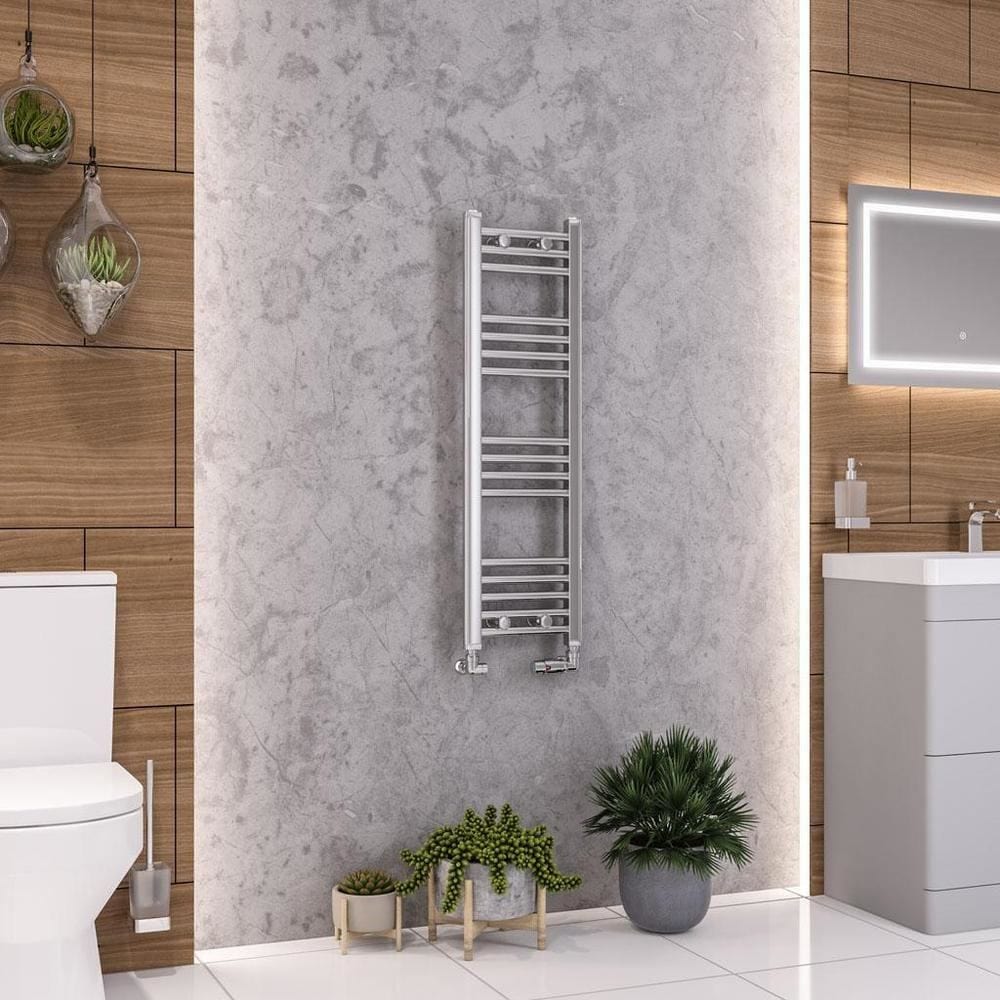 Eastbrook Ladder Rail 1000 x 300mm / Central Heating Eastbrook Wendover Straight Heated Towel Rail in Chrome